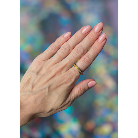 Mathilda anti stress ring i forgyldt fra le mosch