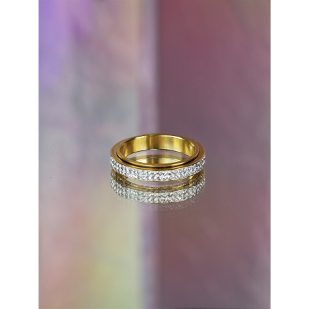 Sculabia anti stress ring i forgyldt fra le mosch