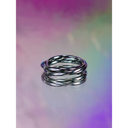 Trille Slim Tre I En Ring i Forsølvet fra LÉ MOSCH, nulre ring der afstresser, adhd ring med tre løse ringe,